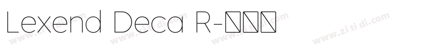 Lexend Deca R字体转换
